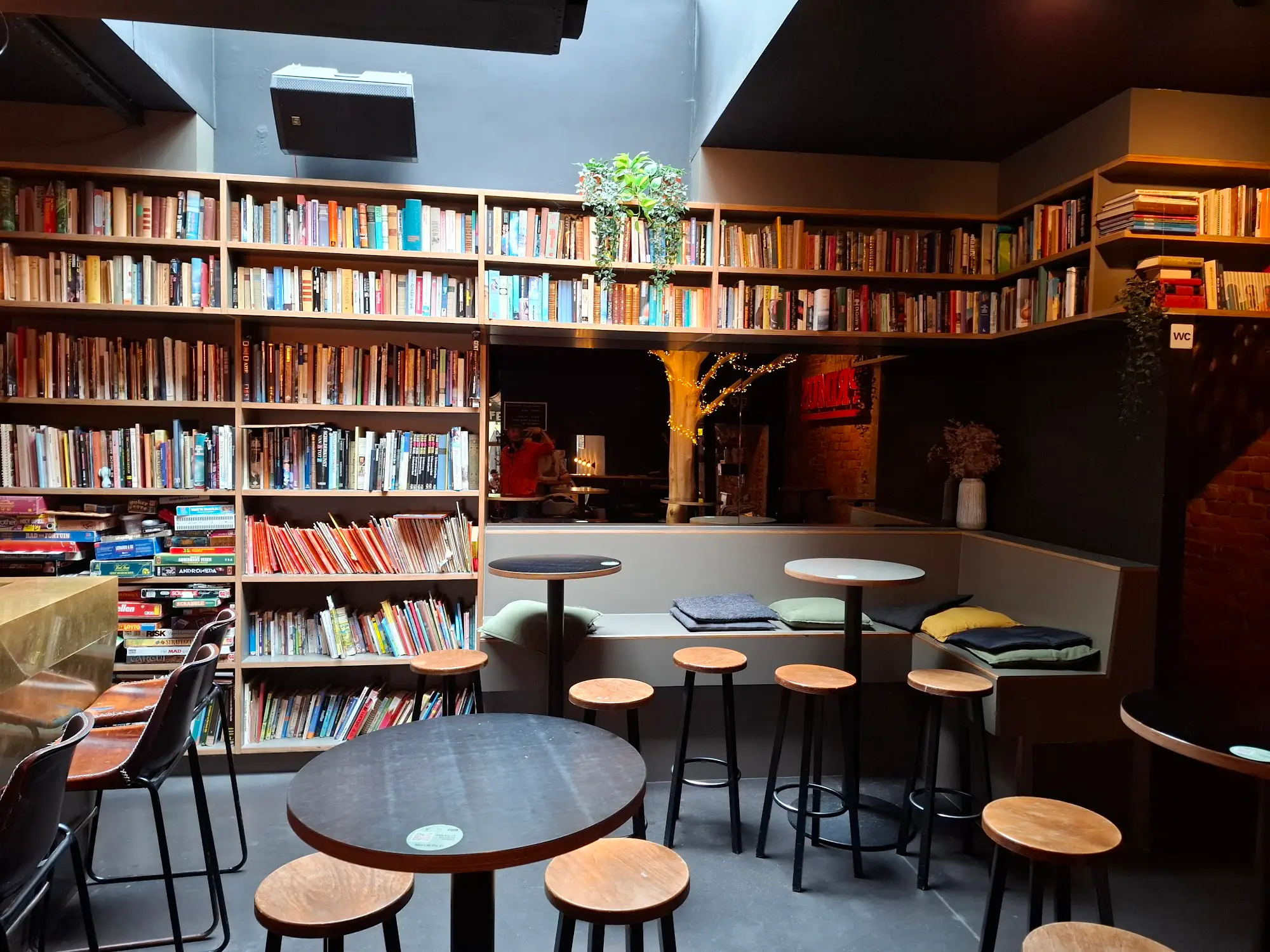 Cozy reading corner at Le Bal Infernal