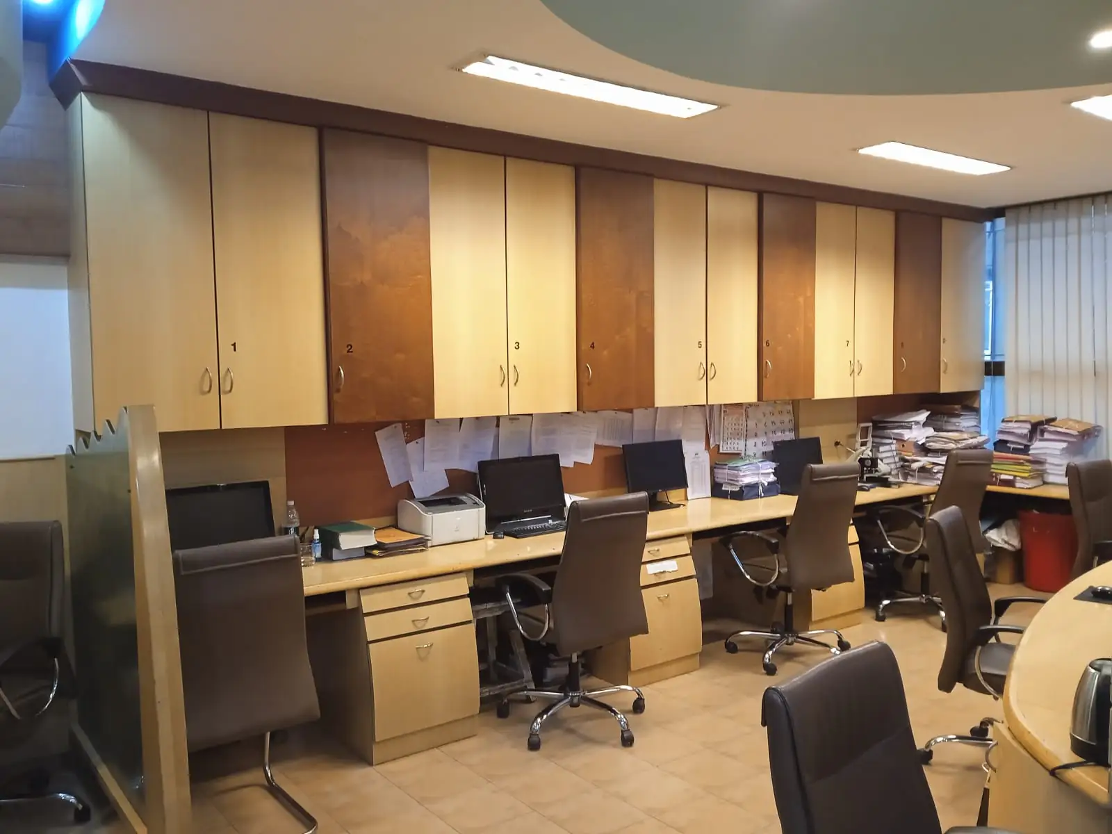Interior view of P. Narayan and Associates professional office workspace with legal archives