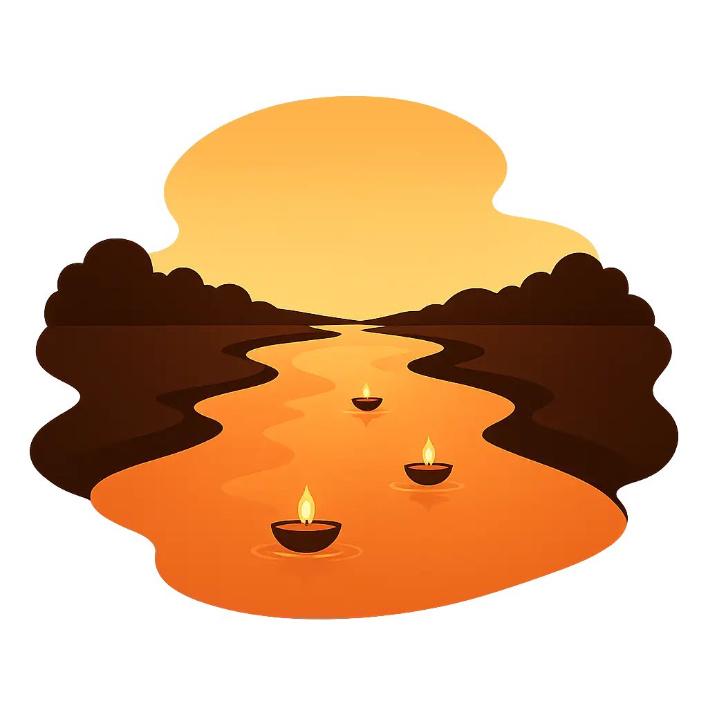 Artistic illustration of the sacred Baitarani River