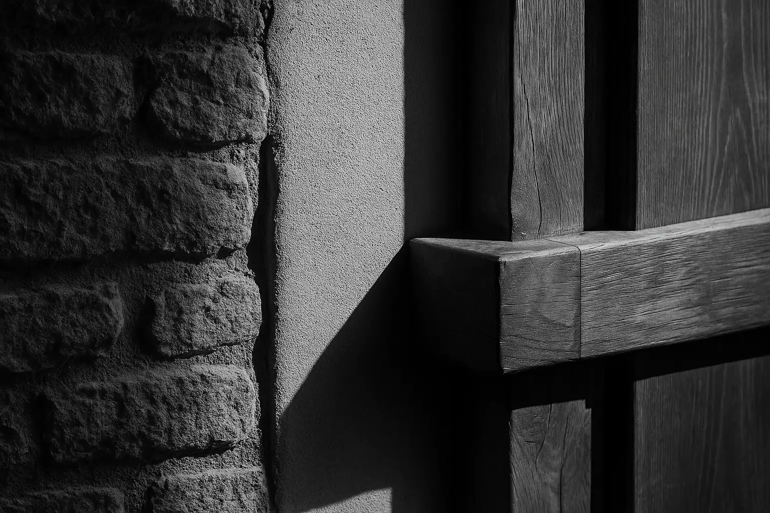 Détail architectural de matériaux locaux