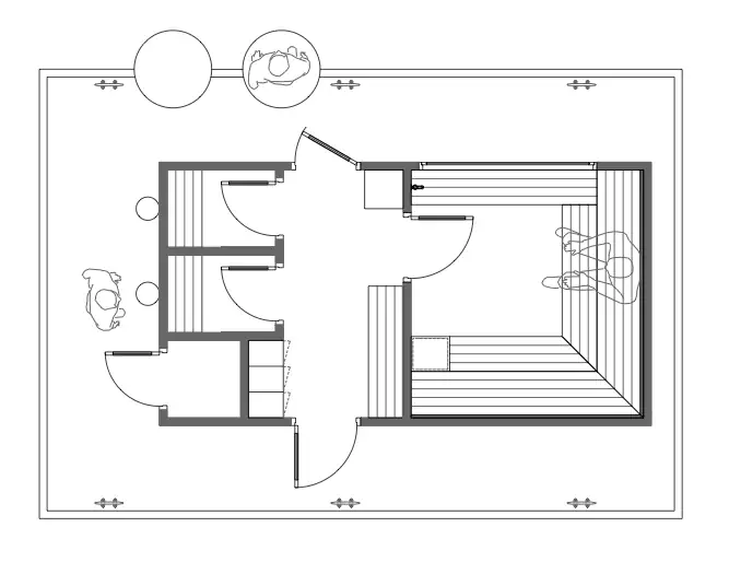 Büürt Sauna Floorplan Layout