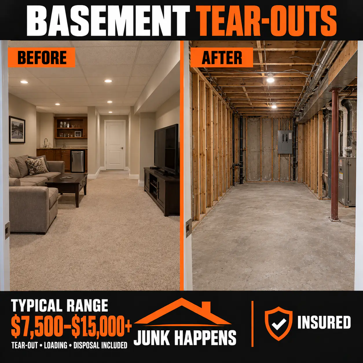 Basement and garage clutter removal