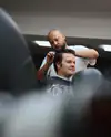 Barber working